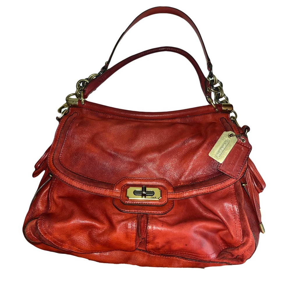 Coach Orange Leather Women's Bag